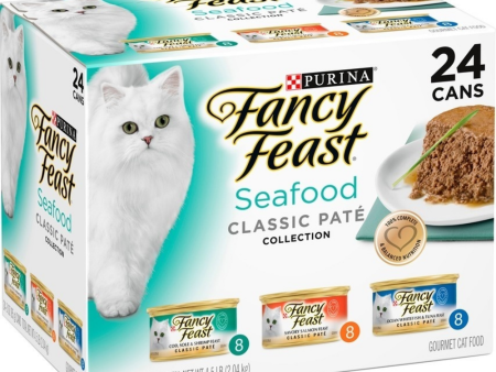 Fancy Feast Classic Seafood Feast Variety Pack Canned Cat Food Hot on Sale