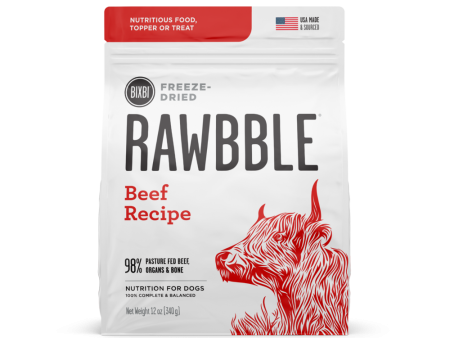 Bixbi Rawbble Freeze Dried Grain Free Beef Recipe for Dogs Online