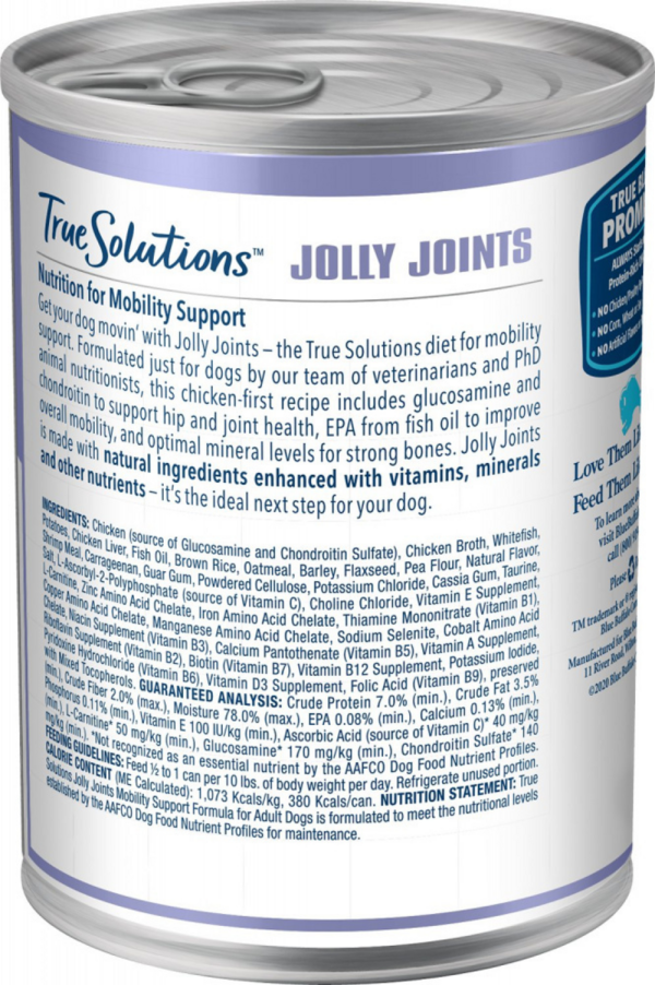 Blue Buffalo True Solutions Jolly Joints Mobility Support Formula Adult Canned Dog Food Online now