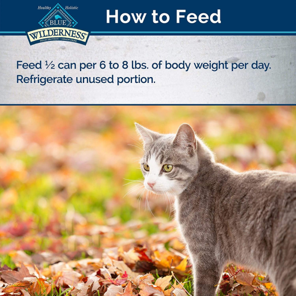 Blue Buffalo Wilderness High-Protein Grain-Free Adult Chicken Recipe Canned Cat Food Supply