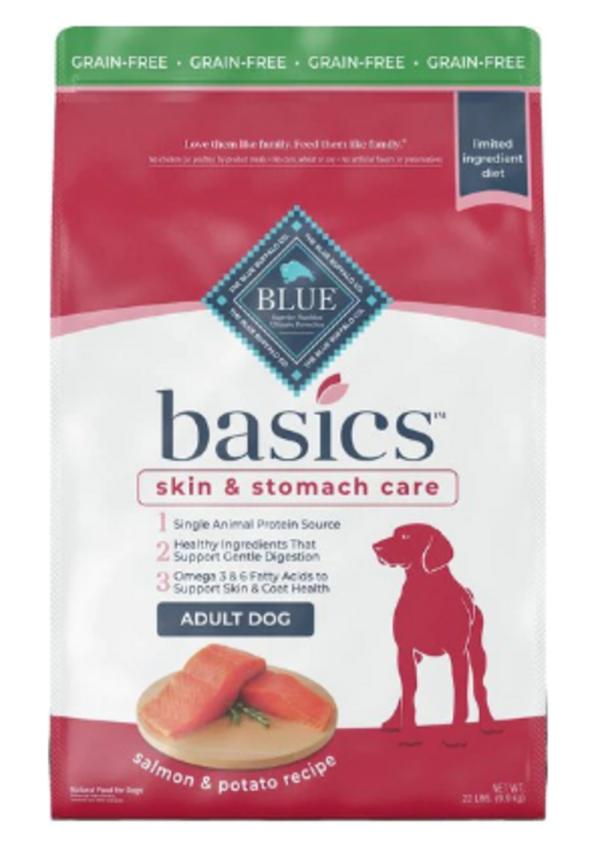 Blue Buffalo Basics Adult Skin & Stomach Care Grain-Free Salmon & Potato Recipe Dry Dog Food Discount