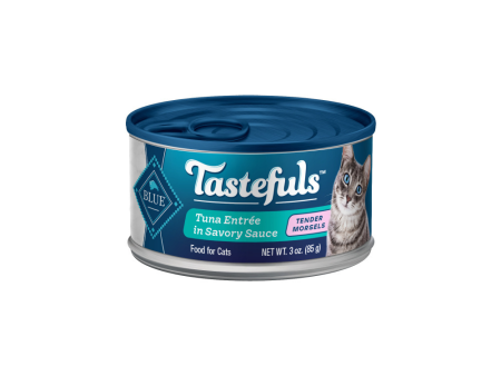 Blue Buffalo Tastefuls Adult Tender Morsels Tuna Entree in a Savory Sauce Wet Cat Food Fashion