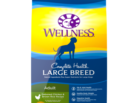 Wellness Complete Health Natural Large Breed Adult Chicken and Brown Rice Recipe Dry Dog Food Supply