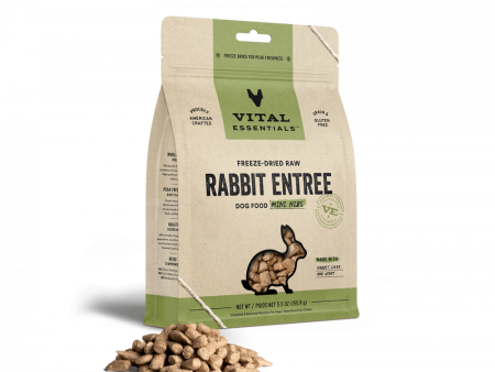 Vital Essentials Grain Free Rabbit Mini Nibs Entree Freeze Dried Dog Food Online Sale