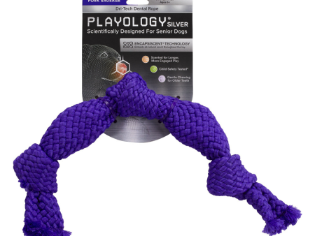 Playology Dri-Tech Dental Rope Pork Sausage Scented Dog Toy on Sale