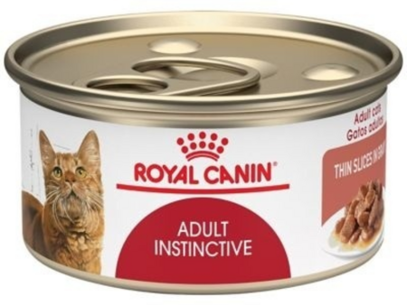 Royal Canin Feline Health Nutrition Adult Instinctive Thin Slices in Gravy Canned Cat Food Discount