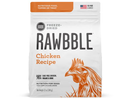 Bixbi Rawbble Freeze Dried Grain Free Chicken Recipe for Dogs Hot on Sale