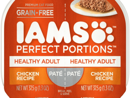 Iams Perfect Portions Healthy Adult Chicken Pate Wet Cat Food Tray For Cheap