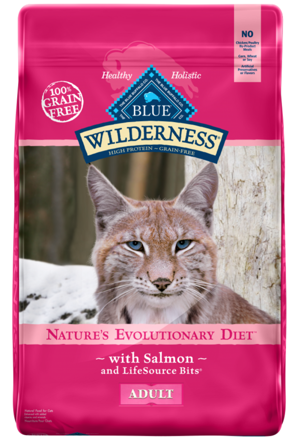 Blue Buffalo Wilderness High-Protein Grain-Free Adult Salmon Recipe Dry Cat Food Sale