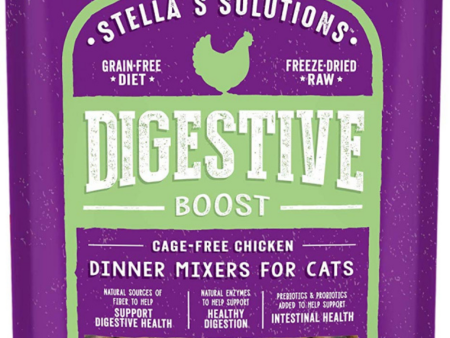 Stella & Chewy s Solutions Digestive Boost Cage Free Chicken Cat Food Dinner Mixers Supply