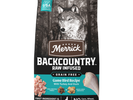 Merrick Backcountry Grain Free Dry Adult Dog Food Kibble With Freeze Dried Raw Pieces Game Bird Recipe Cheap