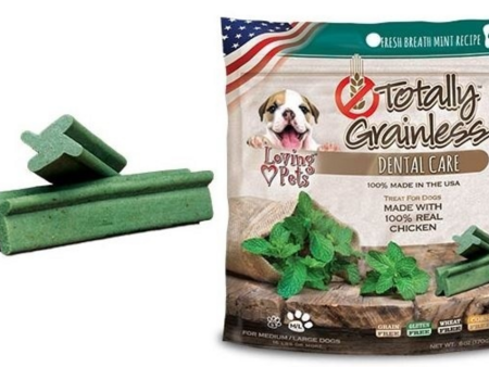 Loving Pets Totally Grainless Grain Free Fresh Breath Mint Recipe Dental Care Dog Treats Supply