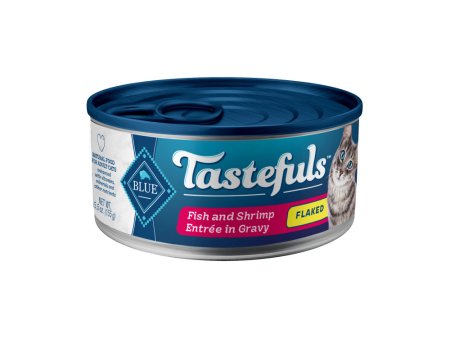 Blue Buffalo Tastefuls Adult Flaked Fish & Shrimp Entree in Gravy Wet Cat Food on Sale