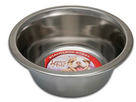 Loving Pets Quart Traditional Stainless Steel Dish Pet Bowl Discount