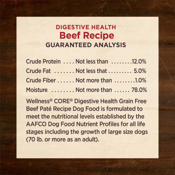 Wellness Core Digestive Health Grain Free Beef Recipe Canned Dog Food For Cheap