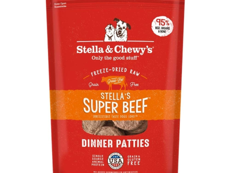 Stella & Chewy s Stella s Super Beef Grain Free Dinner Patties Freeze Dried Raw Dog Food Online now