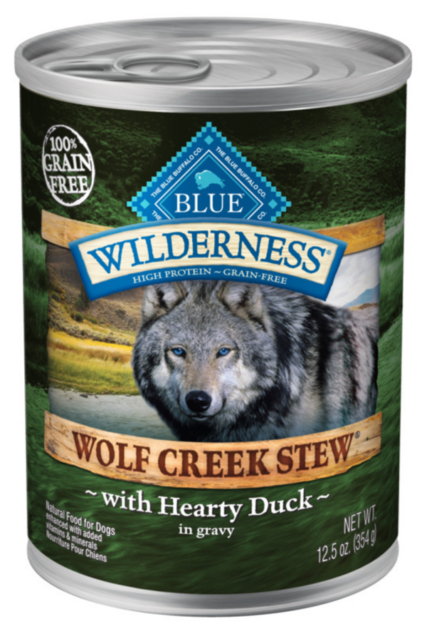 Blue Buffalo Wilderness Wolf Creek Stew Grain-Free Hearty Duck Stew Adult Canned Dog Food Hot on Sale