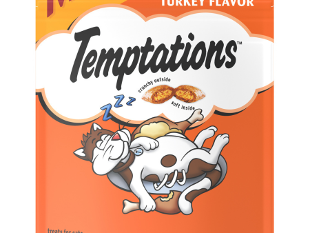 Temptations Classic Crunchy & Soft Tantalizing Turkey Flavor Cat Treats on Sale