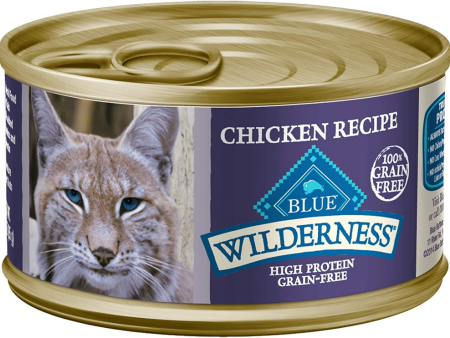 Blue Buffalo Wilderness High-Protein Grain-Free Adult Chicken Recipe Canned Cat Food Supply