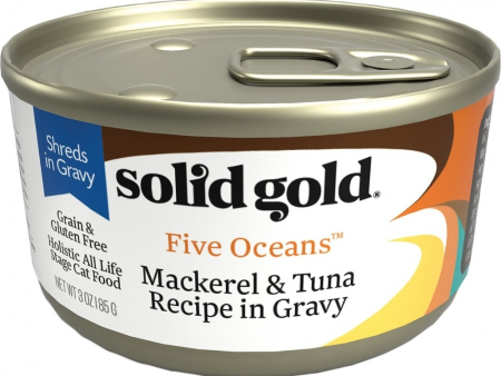 Solid Gold Five Oceans Grain Free Mackerel & Tuna in Gravy Recipe Canned Cat Food on Sale