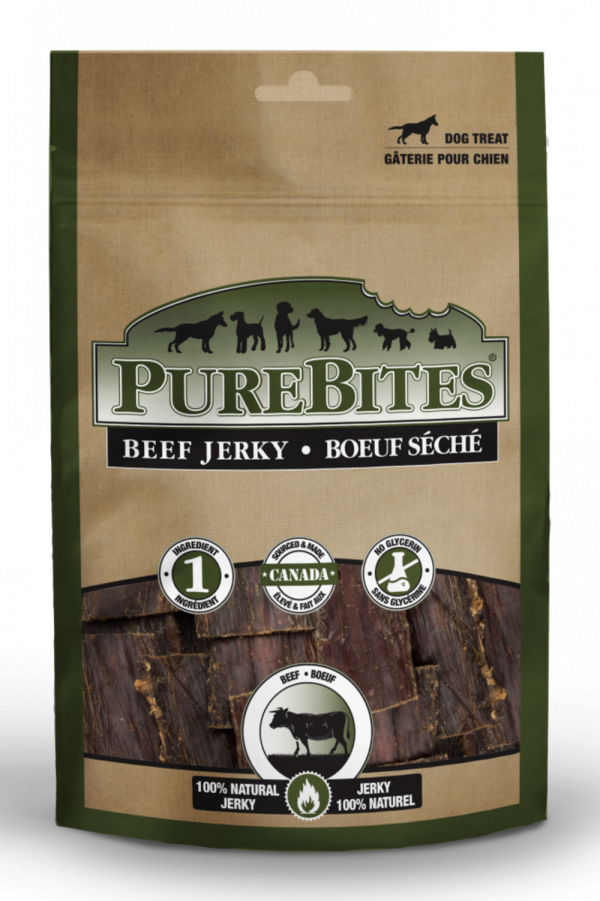 PureBites Beef Jerky Freeze Dried Raw Dog Treats Supply