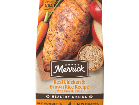 Merrick Healthy Grains Premium Adult Dry Dog Food Wholesome And Natural Kibble With Chicken And Brown Rice Online now