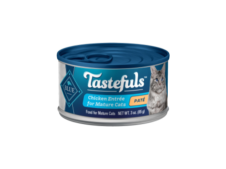 Blue Buffalo Tastefuls Chicken Pate Entree for Mature Cats Wet Cat Food For Sale