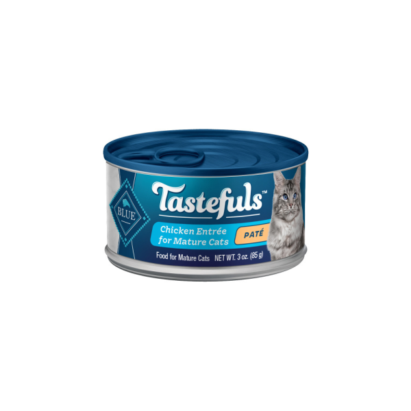 Blue Buffalo Tastefuls Chicken Pate Entree for Mature Cats Wet Cat Food For Sale