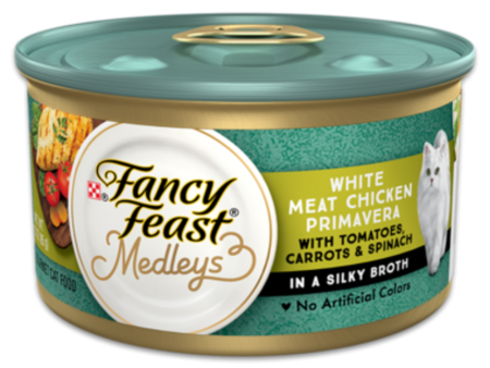 Fancy Feast Medleys White Meat Chicken Primavera Pate With Tomatoes, Carrots & Spinach Wet Cat Food Cheap