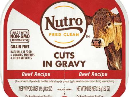 Nutro Perfect Portions Grain Free Cuts In Gravy Real Beef Recipe Wet Cat Food Trays Cheap