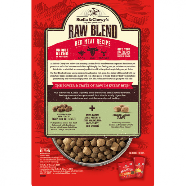 Stella & Chewy s Raw Blend Kibble Red Meat Recipe Dry Dog Food Fashion