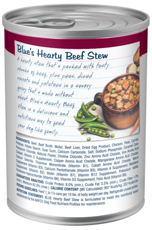 Blue Buffalo Blue s Stew Hearty Beef Stew Canned Dog Food Supply