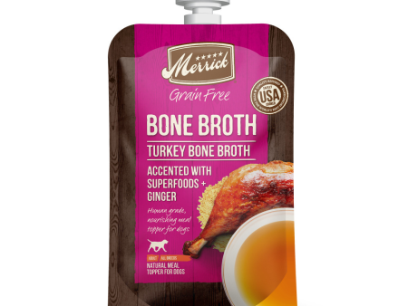 Merrick Grain Free Turkey Bone Broth Wet Dog Food Topper Sale