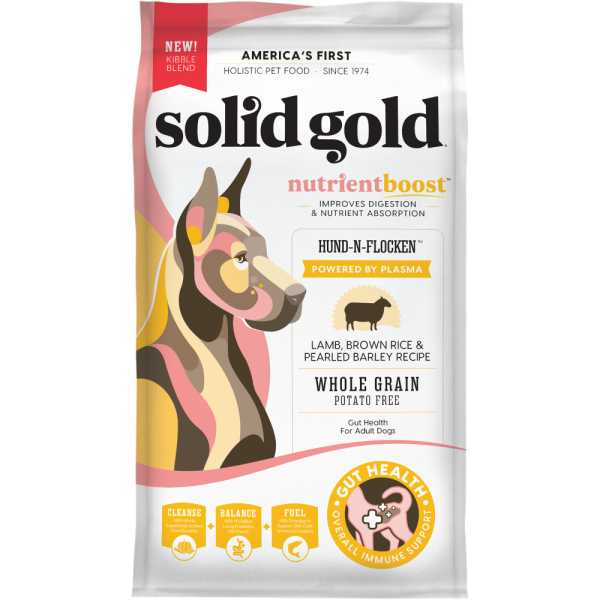 Solid Gold NutrientBoost Hund-N-Flocken with Lamb, Brown Rice & Pearled Barley Dry Dog Food Online Sale