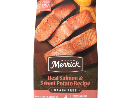 Merrick Premium Grain Free Dry Adult Dog Food Wholesome And Natural Kibble With Real Salmon And Sweet Potato Online now