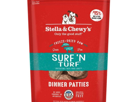 Stella & Chewy s Surf  N Turf Grain Free Dinner Patties Freeze Dried Raw Dog Food Online Sale