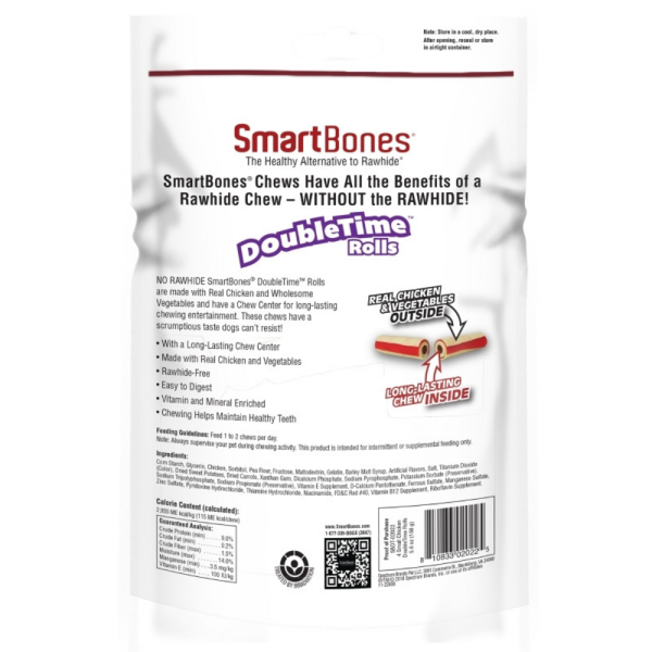 SmartBones DoubleTime Rolls Chicken Dog Treat For Discount