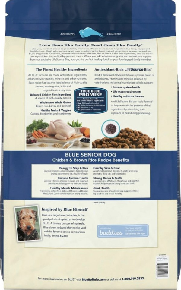 Blue Buffalo Life Protection Formula Senior Chicken & Brown Rice Recipe Dry Dog Food Online Sale