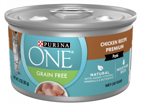 Purina ONE Grain Free Pate Chicken Canned Cat Food Discount