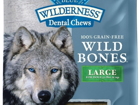 Blue Buffalo Wilderness Wild Bones Dental Chews Large Size for Dogs Cheap