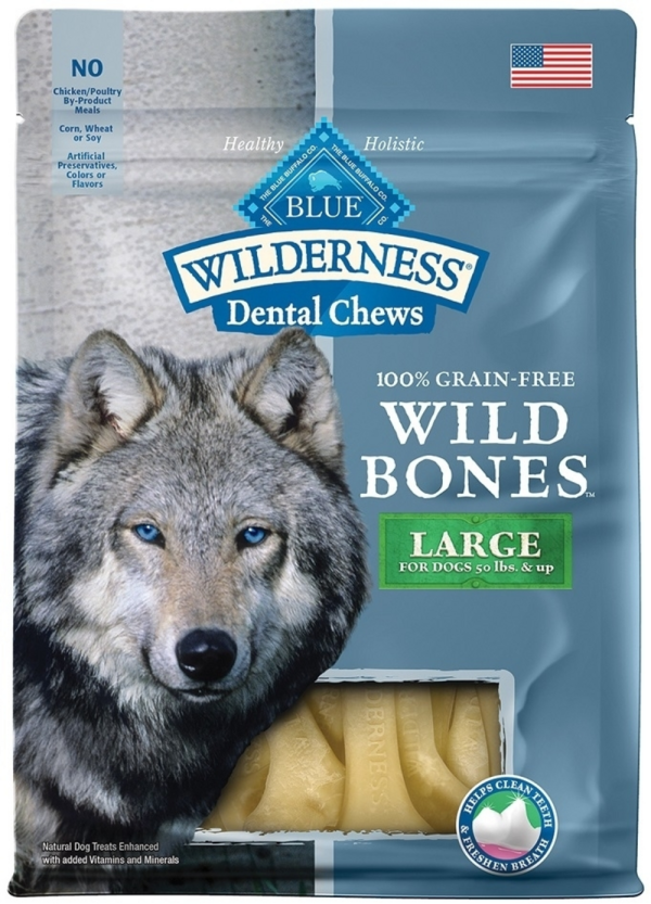 Blue Buffalo Wilderness Wild Bones Dental Chews Large Size for Dogs Cheap