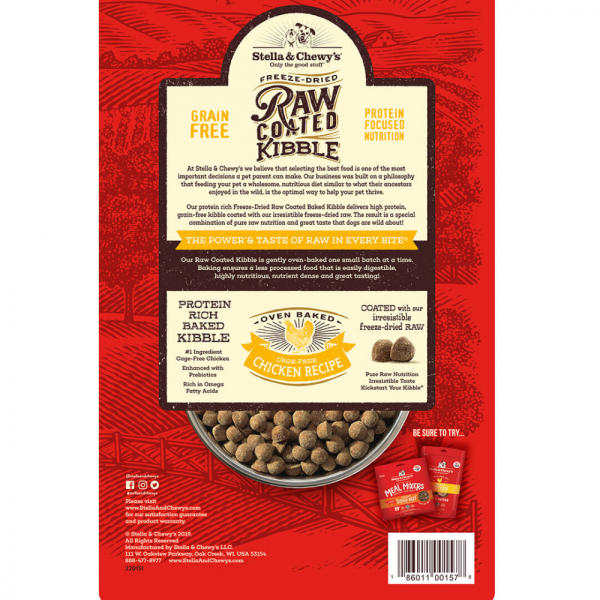 Stella & Chewy s Raw Coated Kibble Cage Free Chicken Recipe Dry Dog Food Fashion