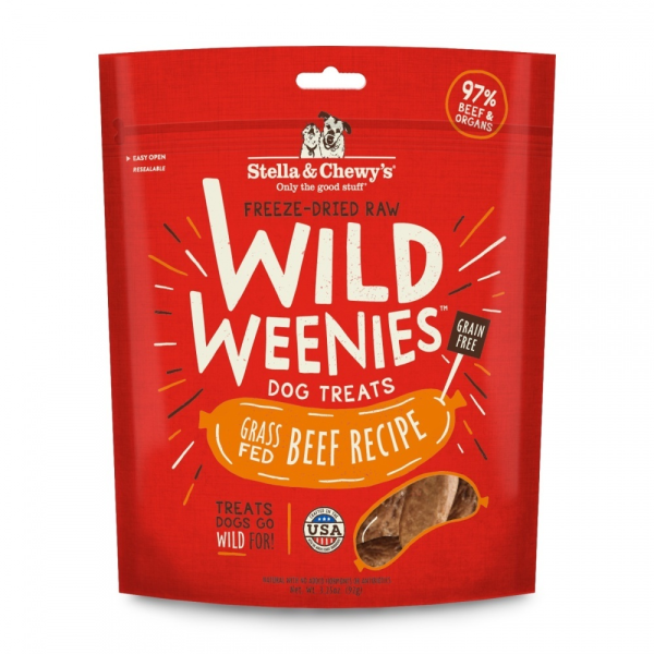 Stella & Chewy s Wild Weenies Grain Free Beef Recipe Freeze Dried Raw Dog Treats Sale