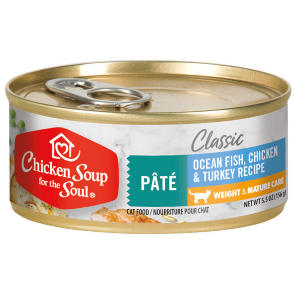 Chicken Soup For The Soul Weight & Mature Recipe with Ocean Fish, Chicken & Turkey Canned Cat Food For Cheap