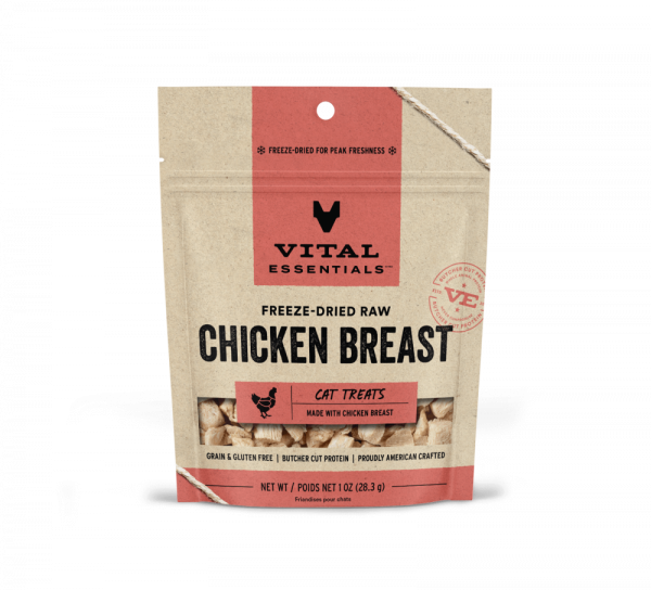 Vital Essentials Vital Cat Freeze Dried Grain Free Chicken Breast Cat Treats For Sale