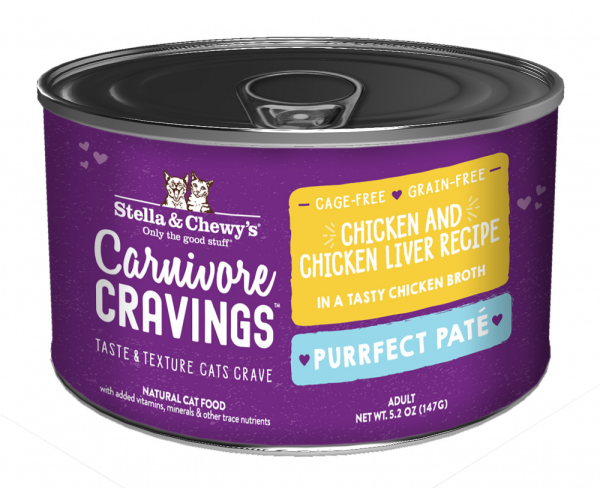 Stella & Chewy s Carnivore Cravings Purrfect Pate Chicken & Chicken Liver Pate Recipe in Broth Wet Cat Food Online now