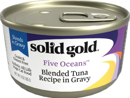 Solid Gold Five Oceans Grain Free Blended Tuna in Gravy Recipe Canned Cat Food Discount