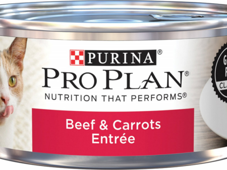 Purina Pro Plan Grain-Free Pate Beef & Carrots Entree Wet Cat Food For Discount