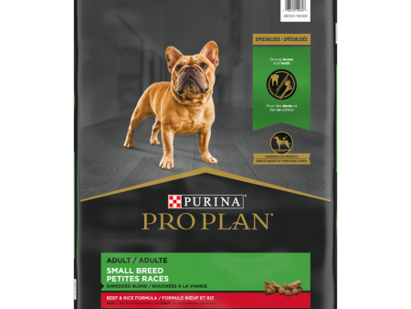 Purina Pro Plan Specialized Shredded Blend Beef & Rice Formula High Protein Small Breed Dry Dog Food Fashion