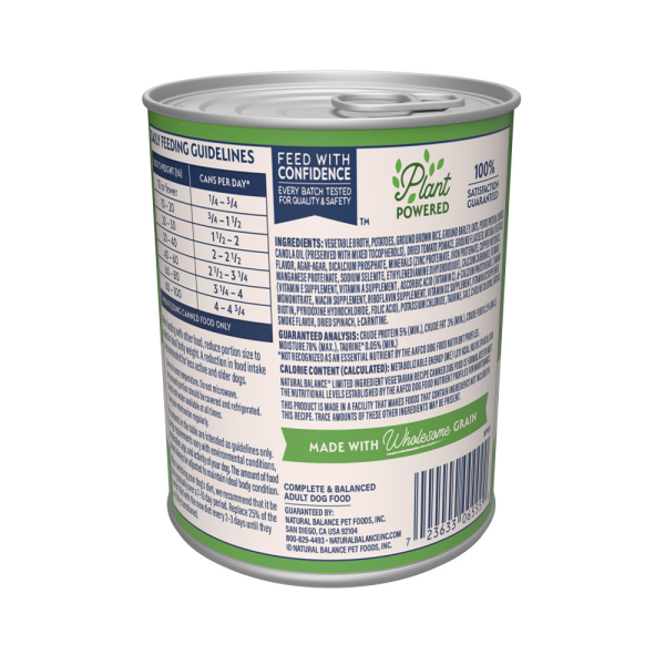 Natural Balance Limited Ingredient Vegetarian Pate Recipe Wet Canned Dog Food Online Hot Sale